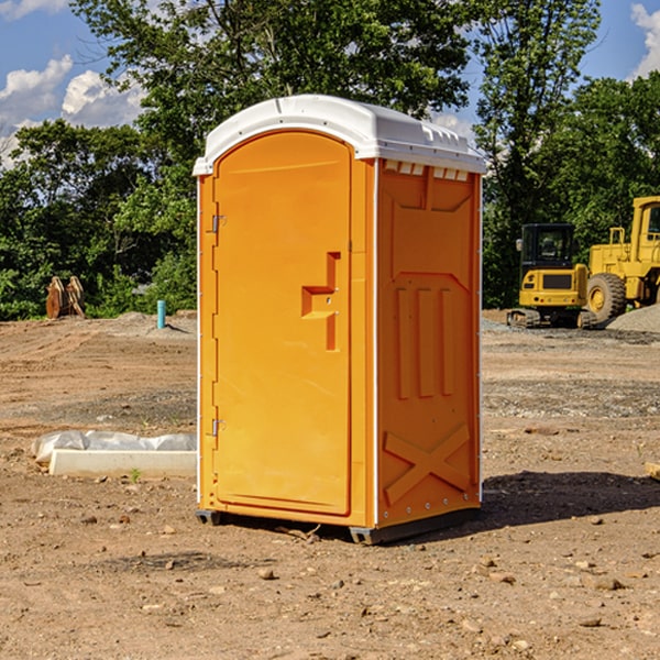 how often are the porta potties cleaned and serviced during a rental period in Yoder KS